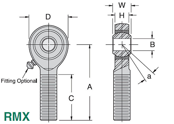 RMX/RMX - οι βαρέων καθηκόντων άκρες ράβδων ακρίβειας Τ, PTFE που ευθυγραμμίστηκε πέρασαν κλωστή στις στερεές άκρες ράβδων