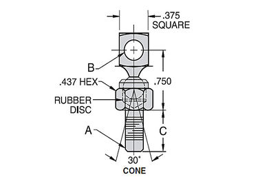 DC / DH Swivel Ball Joint Rod End Bearing Connecting Products Τύπος Αντίστασης Χρήσης