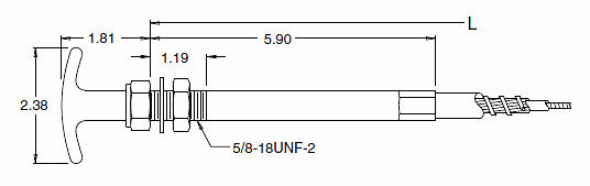 1-6mm Εξωτερική διάμετρος Μηχανοκίνητος ελέγχου έλξης με 1-5mm εσωτερική διάμετρος