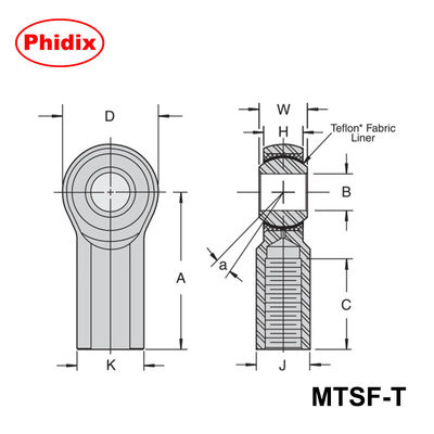 Τελεία ράβδων με επικάλυψη από PTFE της σειράς MTSM-T/MTSF-T: Λεκάνια υψηλής ακρίβειας χαμηλής συντήρησης για αυτοματοποίηση και βαριά μηχανήματα