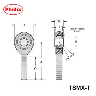 TSMX-T/TSFX-T Τελεία βαρέων ράβδων με επικάλυψη PTFE